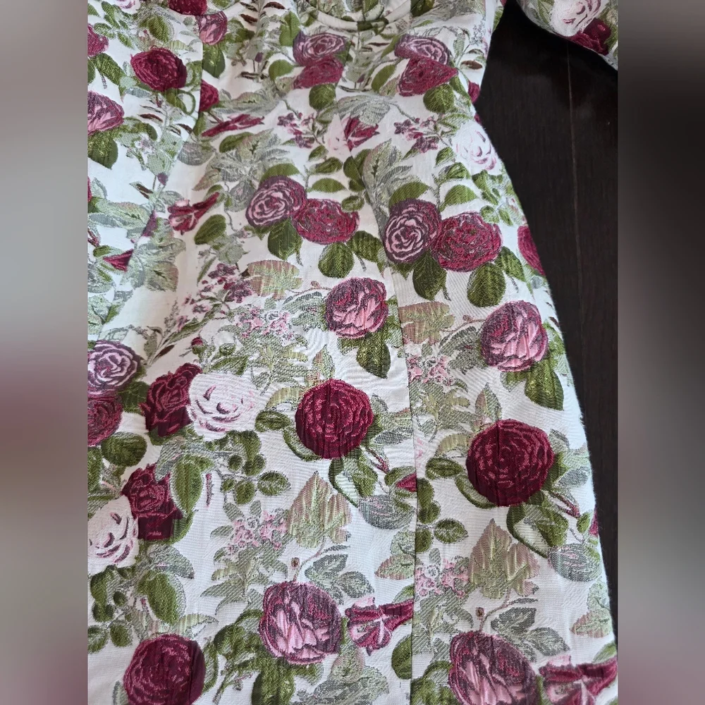 House of CB Floral Long Sleeve Dress - Pink and Green - Picture 3 of 6